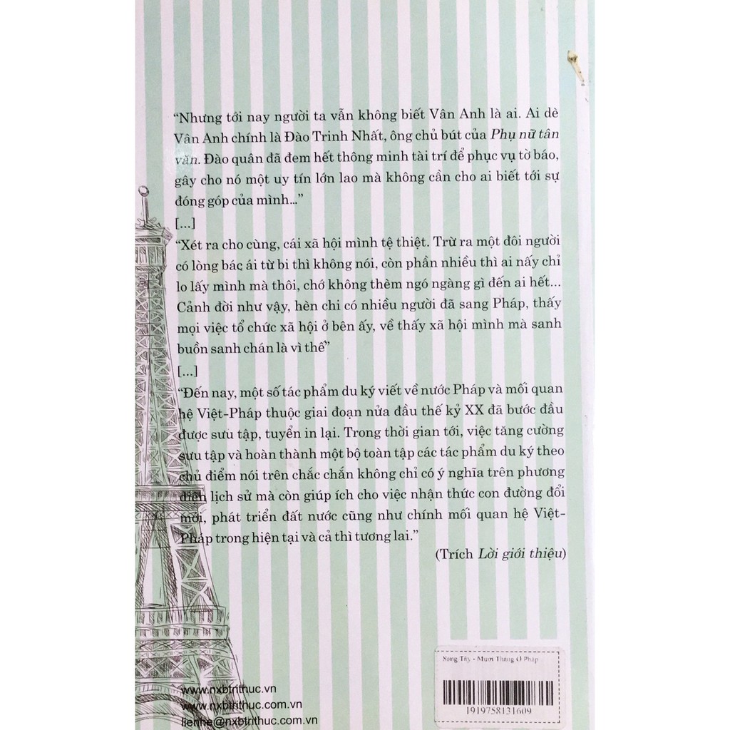 Sách - Sang Tây - Mười Tháng Ở Pháp