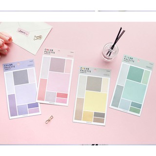 Color pallete sticker nhiều màu sắc dán trang trí dễ thương cute