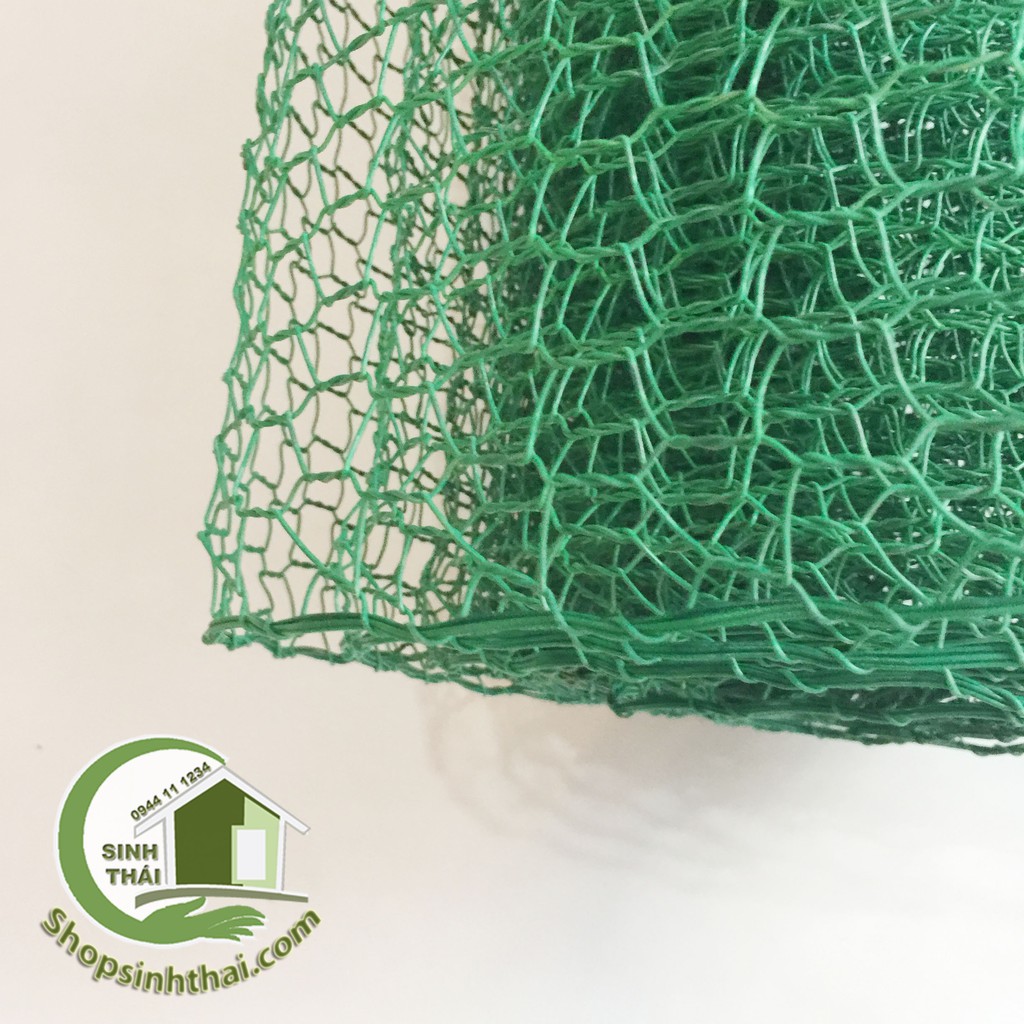 [ 1 mét ] Lưới thép mắt cáo bọc nhựa màu xanh - lưới chặn côn trùng khổ 1m