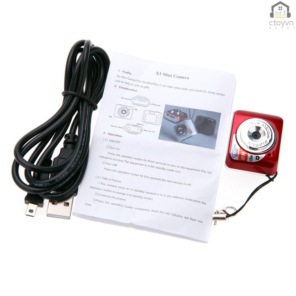 Camera kỹ thuật số mini X3 độ phân giải cao hỗ trợ thẻ TF 32GB kèm mic
 | BigBuy360 - bigbuy360.vn