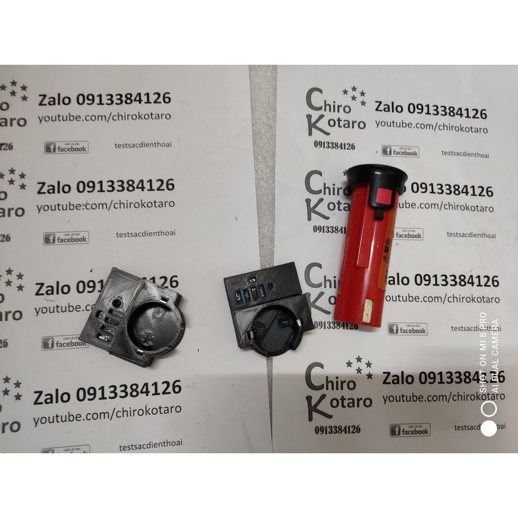 Đế sạc pin National 2.4V 3.6V NiCD đã độ sang pin Li-ion 3.7-4.2V dùng nguồn USB 5V với đèn báo
