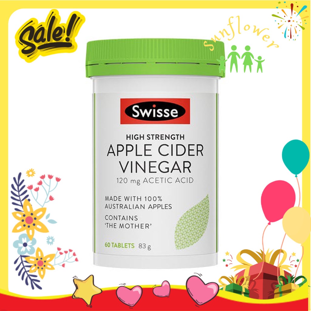 Giảm cân Dấm táo Swisse Apple cider vinegar 60 viên của Úc