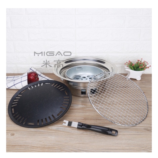 Bếp Nướng BBQ Than Hoa Không Khói Hàn Quốc BEHOME Lò Nướng Than Hoa Không Khói Cao Cấp [Tặng Kẹp Gắp]