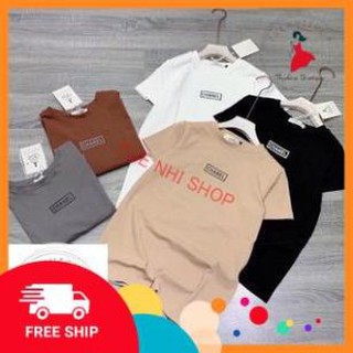 [Giá gốc tận xưởng - FreeShip] Áo phông trơn cổ tròn in chữ- Áo thun cổ tròn in chữ