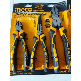 Bộ 3 kìm răng, cắt và nhọn cao cấp ingco hkhlps2832