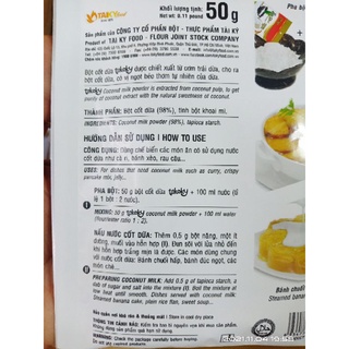 🌴🥥BỘT CỐT DỪA TÀI KÝ 50g.