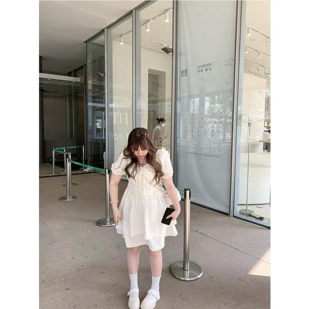 50-100KG BIGSIZE Đầm Công Chúa Mùa Hè Tay Bồng Plus size Lớn 50-100KG Cho Nữ