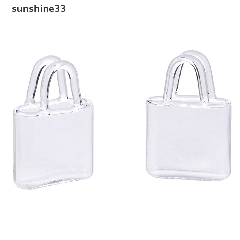 Dụng cụ trang trí hình túi xách kích thước nhỏ thủy tinh trong suốt