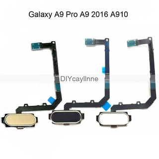 Nút menu phím trở về trang chủ mới cảm biến vân tay cáp linh hoạt cho samsung galaxy a9 pro a9 2016 a910 a9100 a910f phần sửa chữa cảm ứng