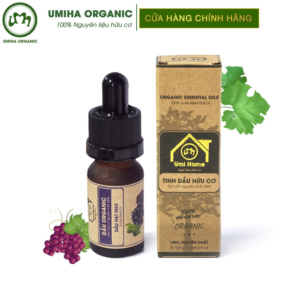 Dầu Hạt Nho hữu cơ UMIHA nguyên chất | Pure Grape Seed Oil 100% Organic 10ml