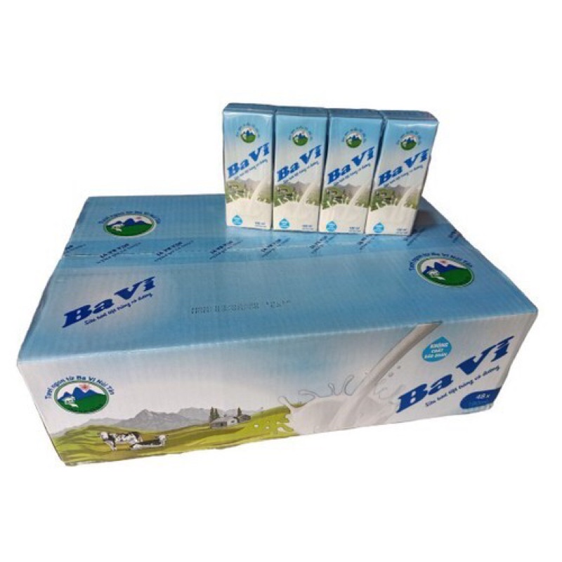 Thùng 12 Lốc x 48 Hộp Sữa Tươi Ba Vì 180ml