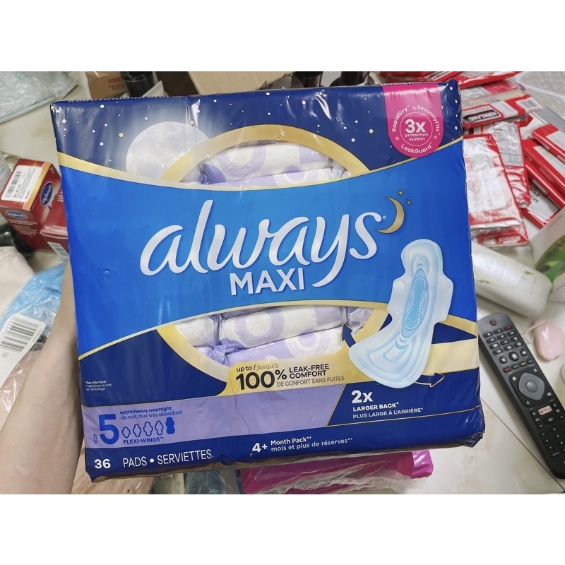 Băng vệ sinh Always Maxi ban đêm size 4 & 5 - dành cho người ra nhiều !!!