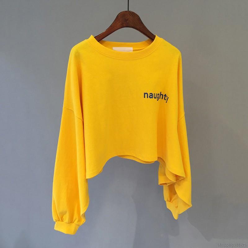 Áo Thun Sweater Cổ Tròn Phong Cách Trẻ Trung Thời Trang Mùa Thu Cho Nữ