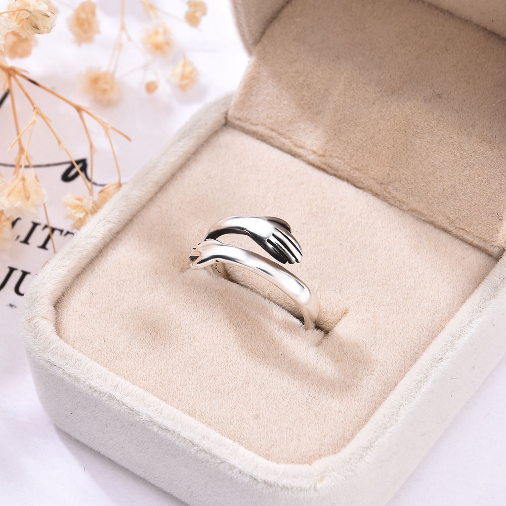 Nhẫn đeo tay thiết kế dành tặng cái ôm kiểu Hàn Quốc cho cặp đôi Yanqueens Trang sứ Quà tặng