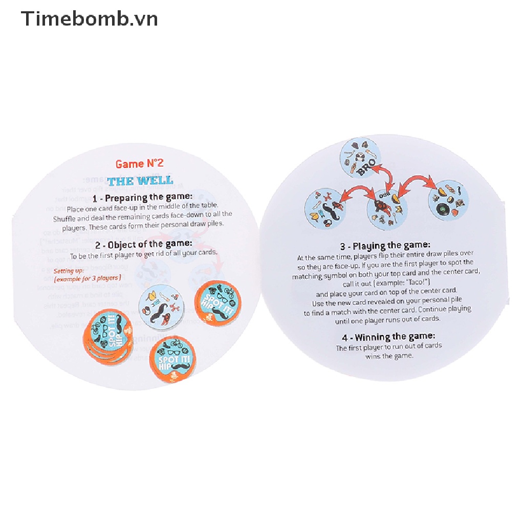 Bộ Thẻ Chơi Game Spot It Find It Cho Nhà / Sinh Nhật /