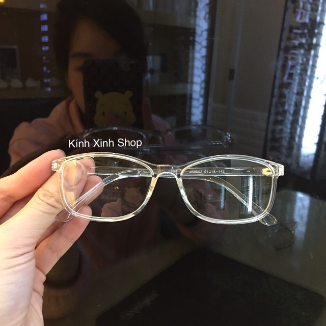 Kính Mắt vuông bầu Trong suốt Teen - HOT HOT TST1.1