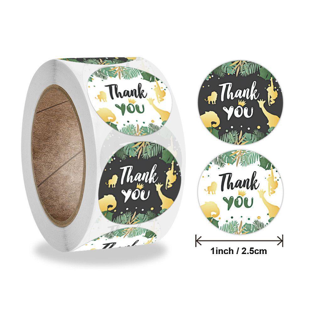 JONYE Set 500 Sticker In Chữ Thank You Dễ Thương Dùng Để Trang Trí Quà Tặng