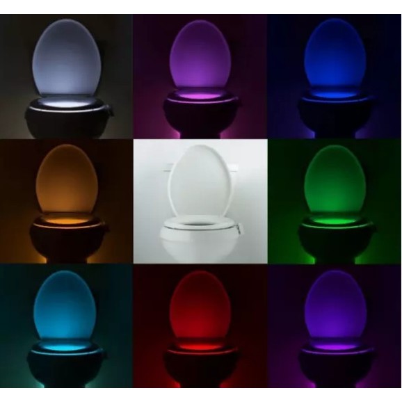 Đèn LED 8 màu cảm biến gắn bồn cầu thông minh