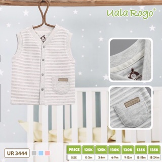 Áo gile kẻ xốp có túi