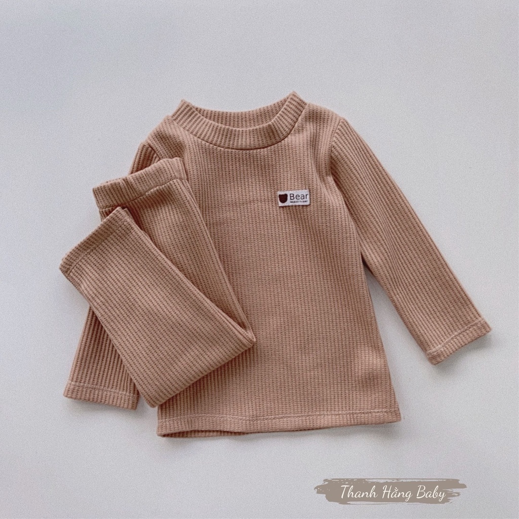 Bộ Quần Áo Dài Tay Thu Đông Cho Bé , Bộ Quần Áo Trẻ Em Mặc Nhà Thanh Hằng Baby 7 - 17 Kg