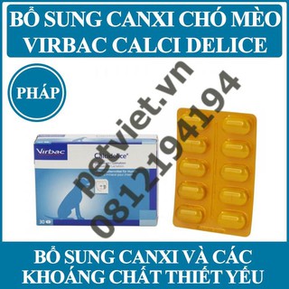 [BỔ SUNG CANXI CHÓ MÈO] Virbac Calci Delice