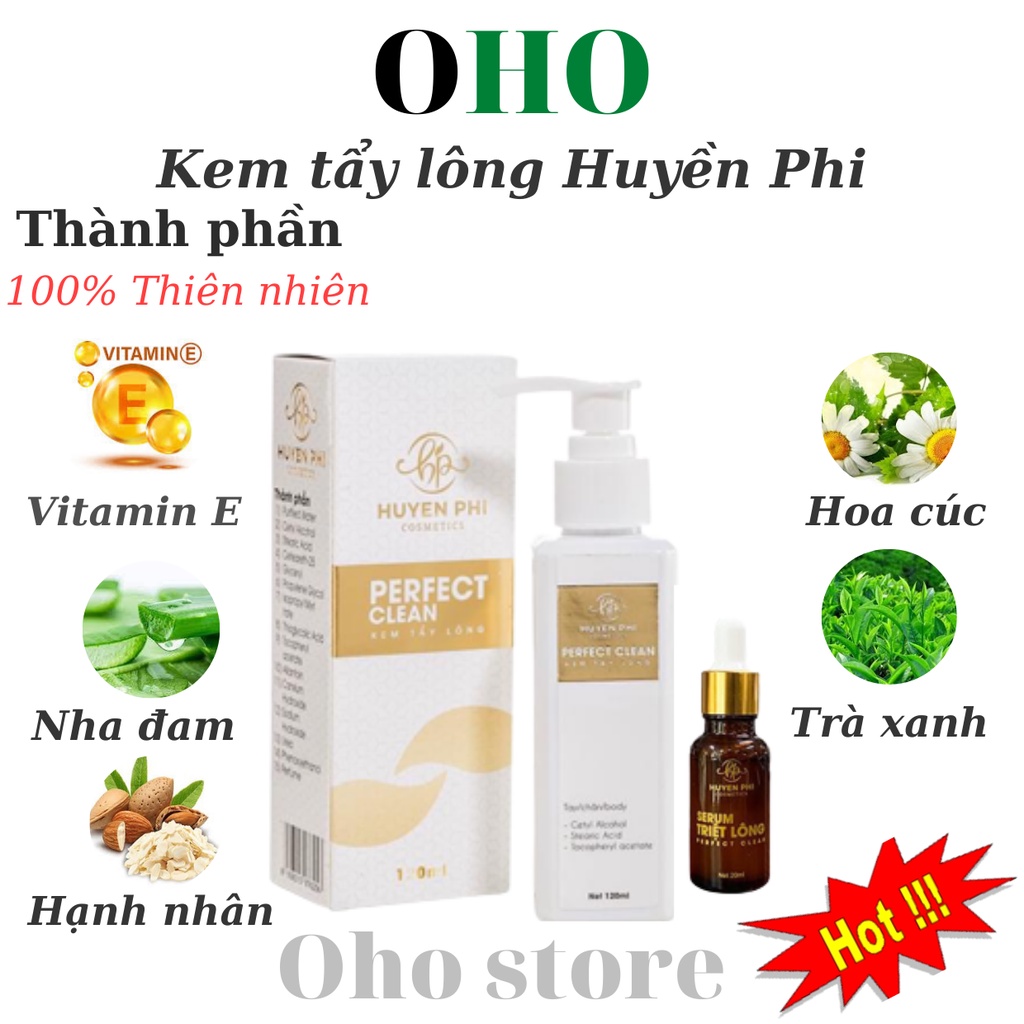 Kem Tẩy Lông Huyền Phi chính hãng tẩy bất chấp mọi loại lông tặng kèm serum triệt lông 120ml