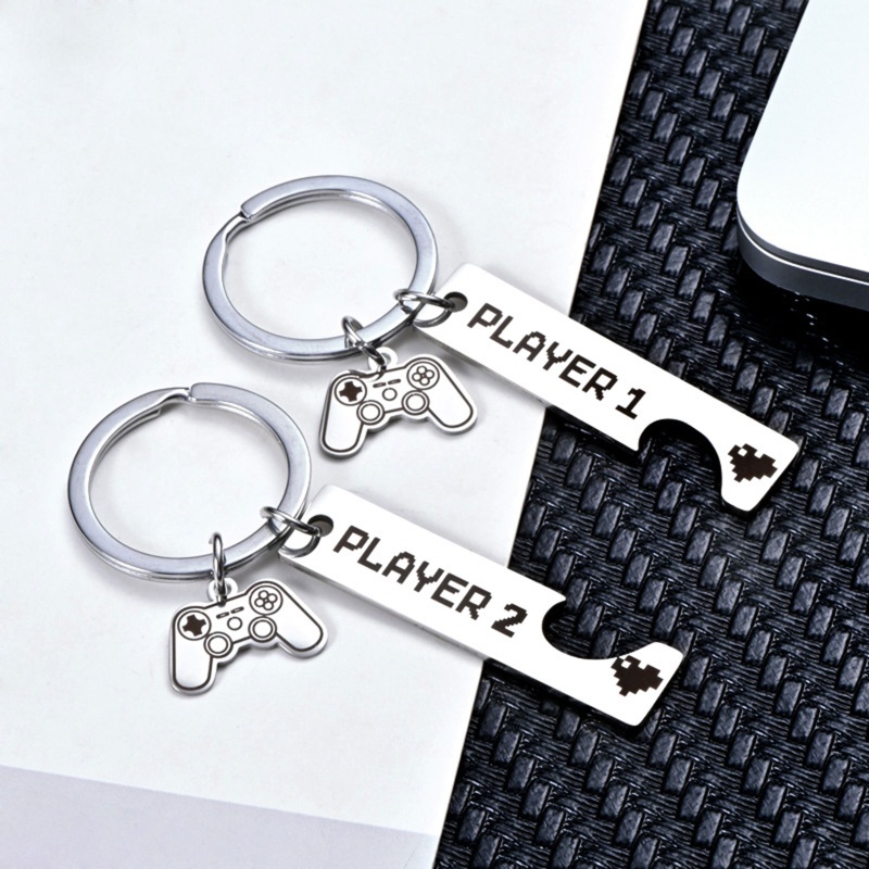 Set 2 Móc Khóa Hình Máy Chơi Game Vui Nhộn Cho Cặp Đôi