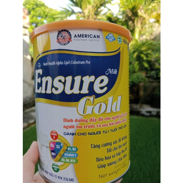 Sữa Ensure gold hàng việt nam chất lượng cao 900g dinh dưỡng cho người gầy ốm yếu trước và sau phẫu thuật