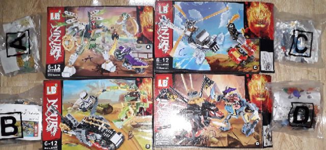 Lắp ráp 1 hộp LegoNinja xe_máy bay 568 có trên 200 chi tiết bằng nhựa ABS