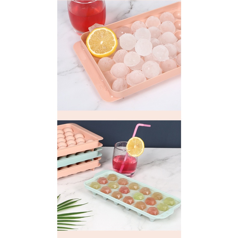 Khay đá viên tròn 33 ô cao cấp