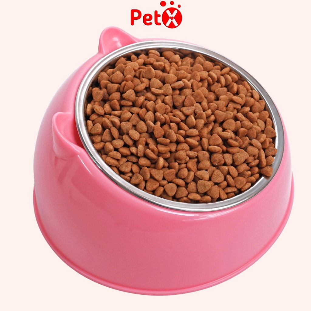 Bát ăn chống gù cho chó mèo thú cưng PetX