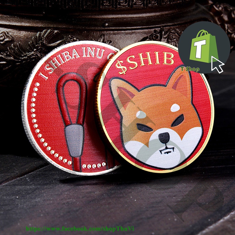 Bộ sưu tập Crypto Đồng SHIBA INU loại dày, có tặng kèm nắp đựng