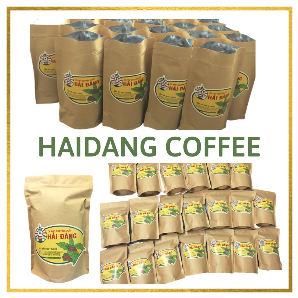 [Combo 10 gói x 1000gr - Tổng cộng 10 ký]  Cà phê nguyên chất rang mộc - Hải Đăng Coffee