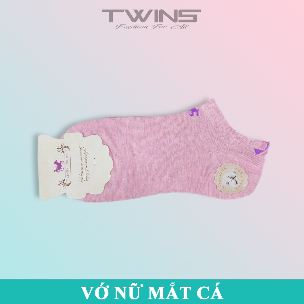 Vớ/tất nữ cổ ngắn trơn cao cấp Gentry Carriage chất cotton siêu co giãn thấm hút mồ hôi chống hôi chân thoáng khí