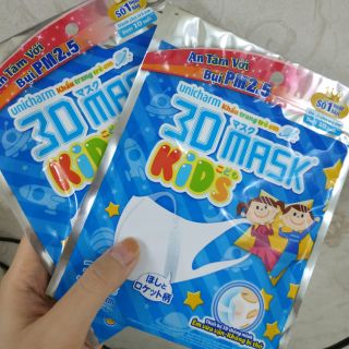 (19k duy nhất hôm nay) Combo 3 khẩu trang UNICHARM 3D Kids