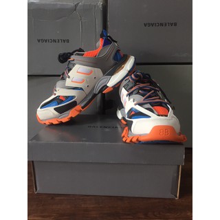 Giày balenciaga trắng xanh cam