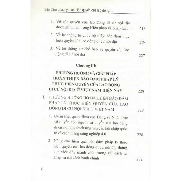 Sách - Bảo Đảm Pháp Lý Thực Hiện Quyền Của Lao Động Di Cư Nội Địa Ở Việt Nam (Sách Chuyên Khảo)