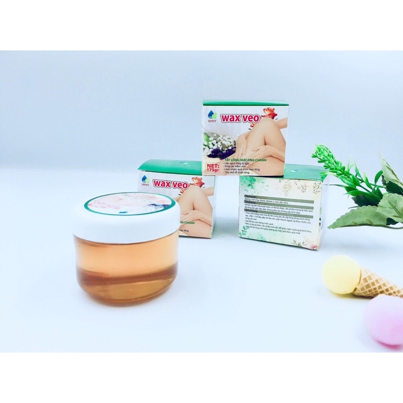 Wax veo Ngân Bình 175gr và Mỡ Trăn Nstore 75ml giúp triệt lông trên cơ thể tặng kèm que gỗ và quà