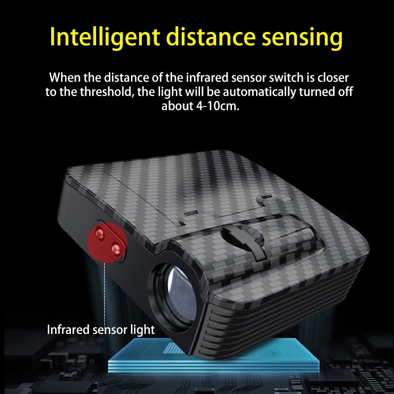Đèn Led laser Không Dây Chiếu Sáng Tối Trang Trí Cửa Xe Hơi