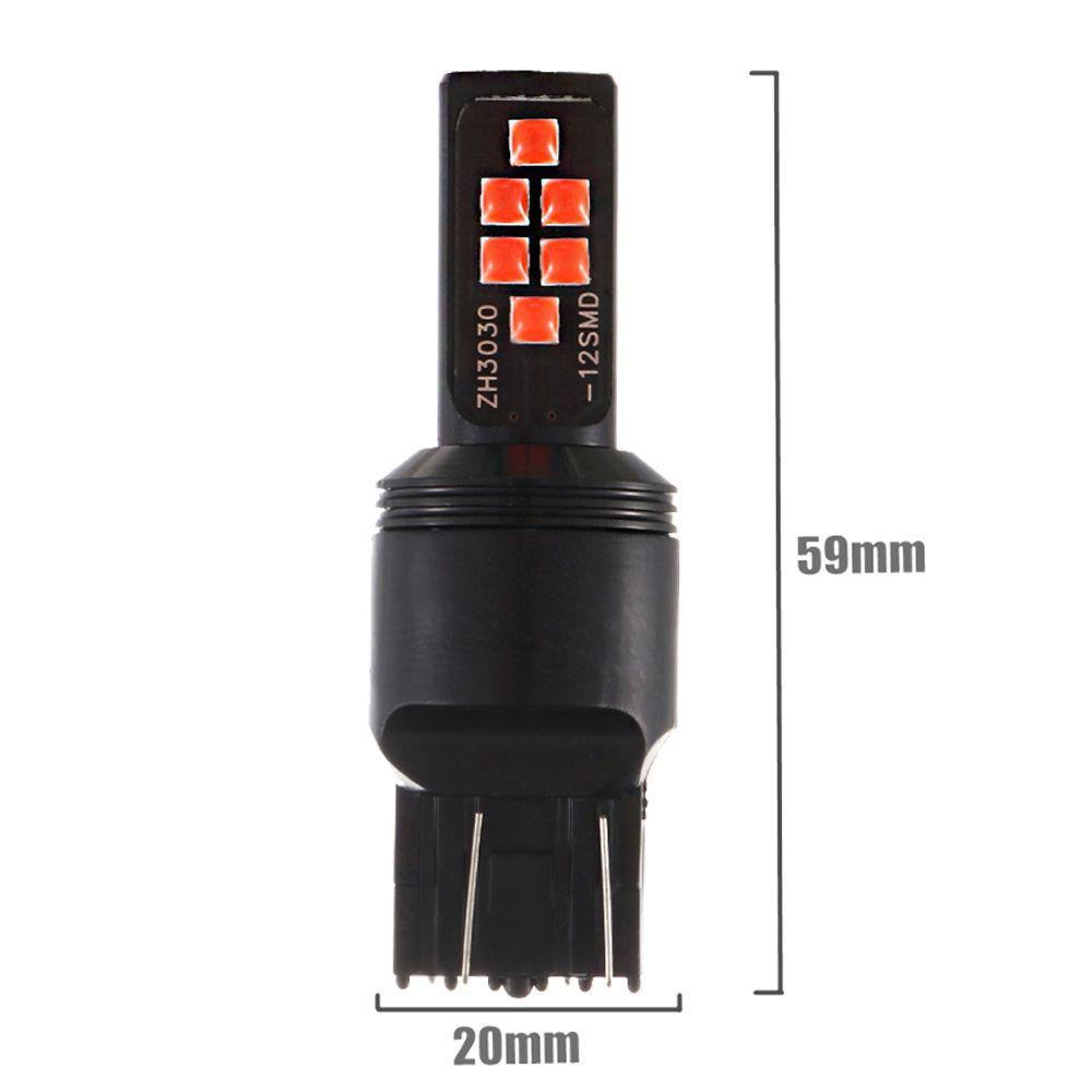 Bóng Đèn Phanh Xe Hơi Ánh Sáng Đỏ 3030 12SMD T20 7443 W21 / 5W