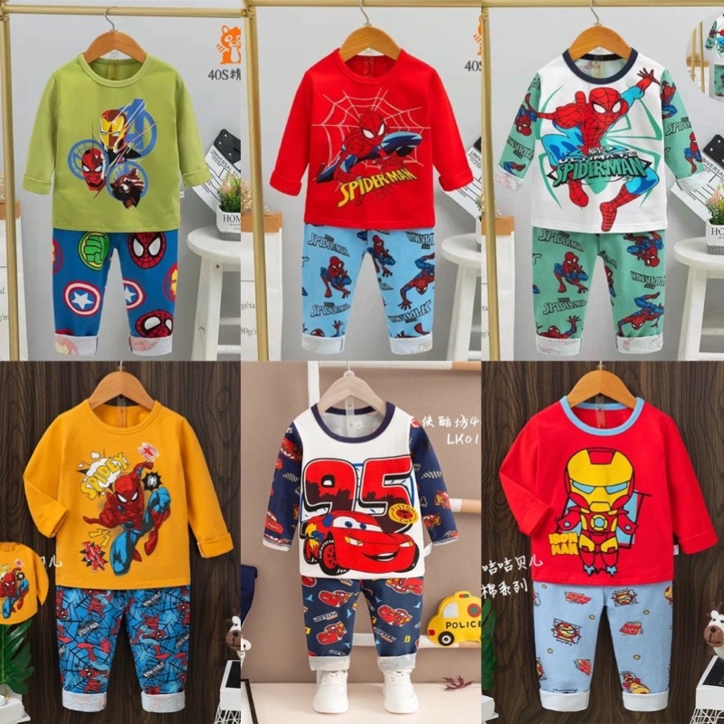 HÀNG XỊN Đồ ngủ tay dài siêu nhân cao cấp hàng chuẩn nhất