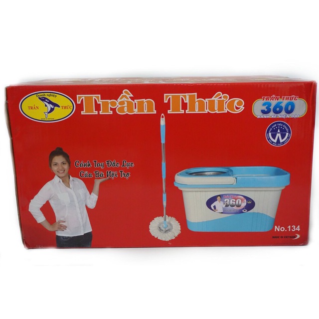 Bộ lau nhà 360 độ cao cấp Trần Thức 132