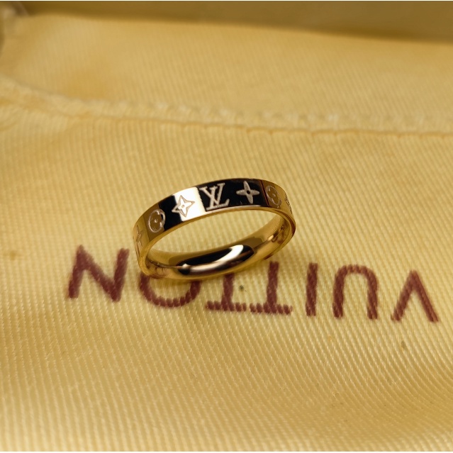 Nhẫn Nanogram điêu khắc logo Louis Vuitton sang trọng dành cho nam và nữ