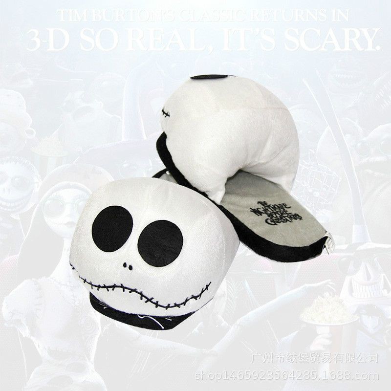 Dép Đi Trong Nhà Giữ Ấm Mùa Đông Hình The Nightmare Before Christmas Jack Skellington Cho Unisex