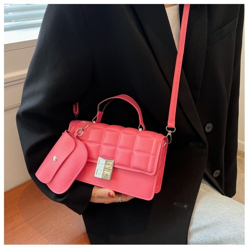 Túi Xách Đeo Vai Hình Vuông Nhỏ Màu Trơn Phong Cách Hàn Quốc NB00129