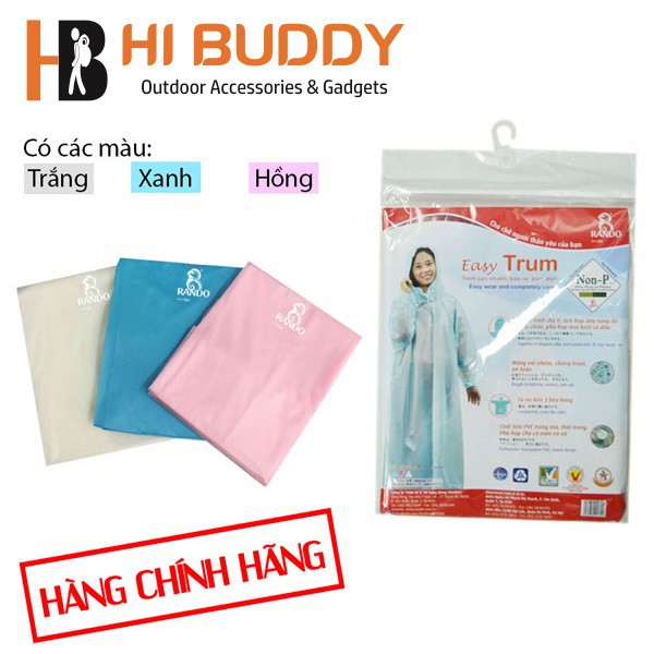 Áo mưa Rando Easy Trum | Trùm Cực Nhanh, Gấp Gọn, Cực Nhẹ | hibushop