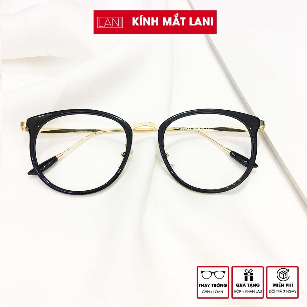 [Tặng tô vít] Gọng Kính Cận Nam Nữ Dáng Bầu Kim Loại Lani 9225 - Lắp Mắt Cận Theo Yêu Cầu