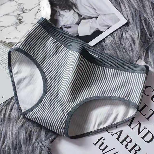 Quần Lót Cotton Tăm Phối Kẻ Siêu Đẹp 031-