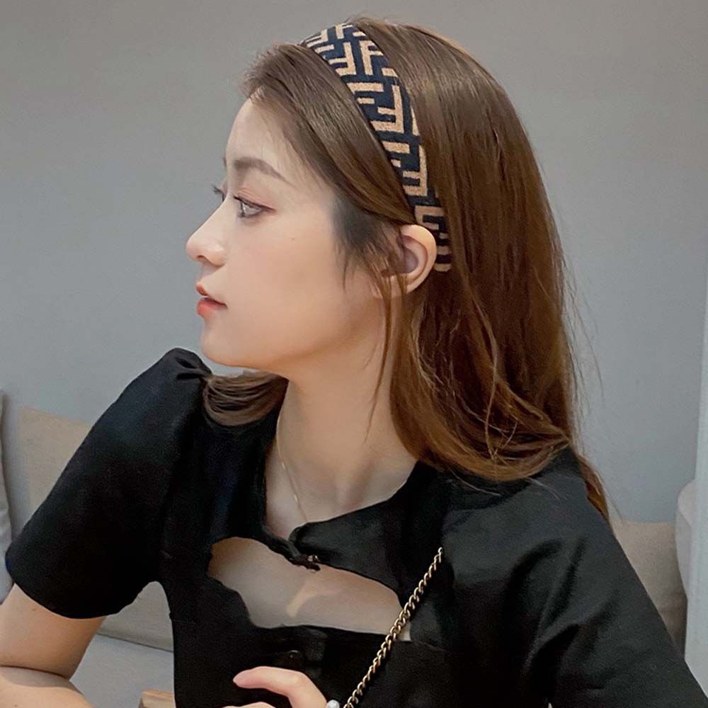 Băng đô vải bản rộng in chữ phong cách Hàn Quốc cổ điển ngọt ngào thời trang cho nữ