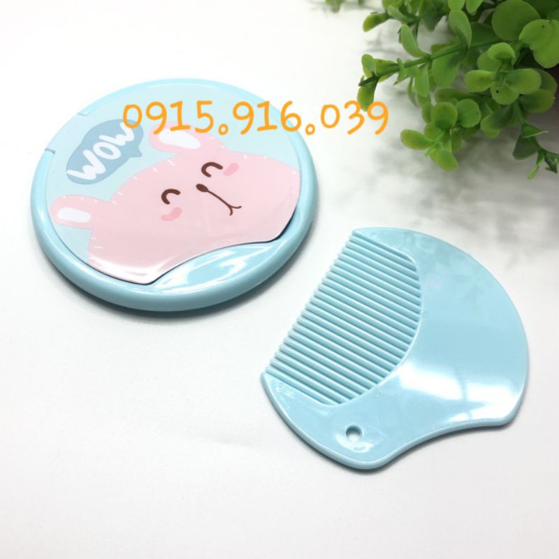 Gương Lược Mini Tròn Dễ Thương